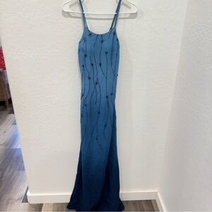 Y2K Nadine Beaded Gown Size 7 Blue Ombré Formal Black Tie